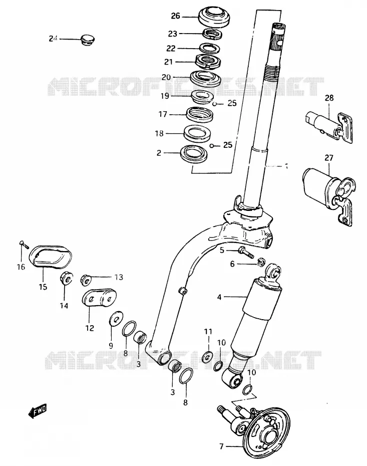 FRONT FORK Suzuki SCOOTER 125 CS 1983  CS125D
