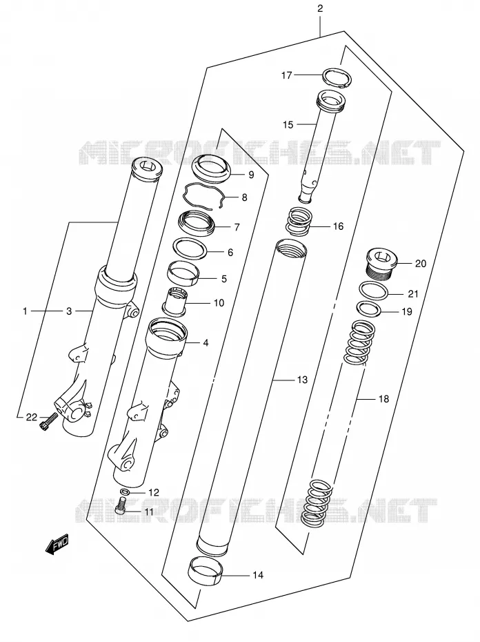 FRONT FORK Suzuki SCOOTER 400 BURGMAN 2005  AN400K5(E2)