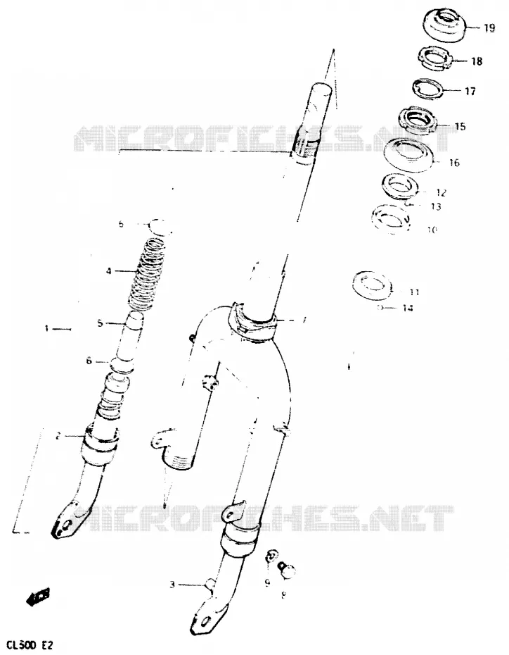FRONT FORK Suzuki SCOOTER 50 CL 1983  CL50D(D)