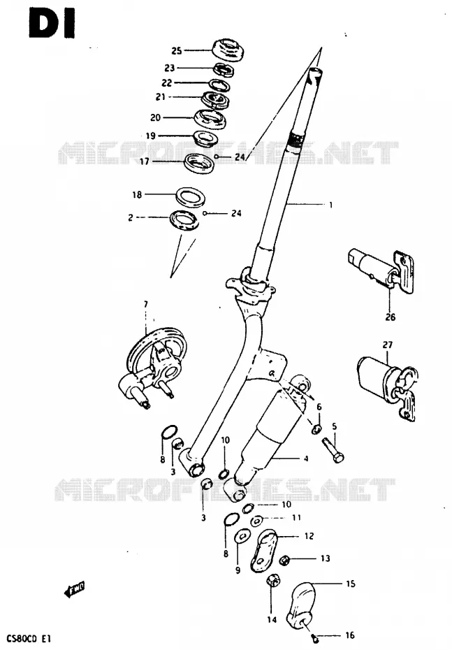 FRONT FORK Suzuki SCOOTER 80 CS 1983  CS80CD