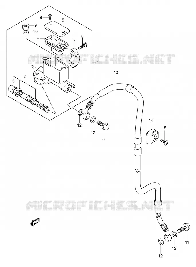 FRONT MASTER CYLINDER (E24) Suzuki MOTO 400 DR-Z 2009  DR-Z400EK9(E1)