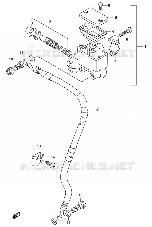 FRONT MASTER CYLINDER Suzuki MOTO 125 DF 1999  DF125EX(E4)