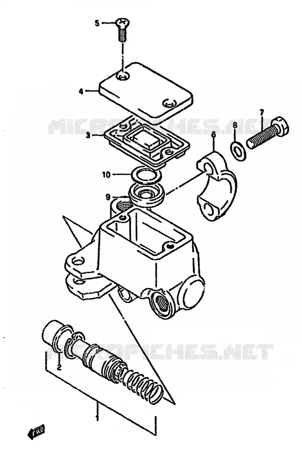 FRONT MASTER CYLINDER Suzuki MOTO 125 DR 1985  DR125SF(F/H/J)