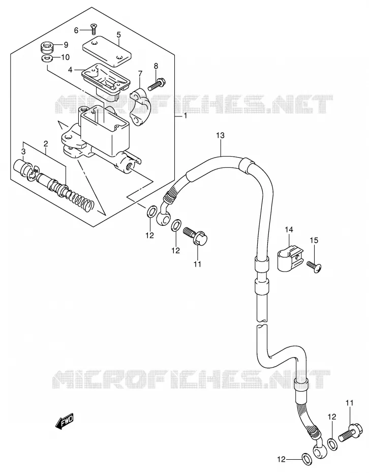 FRONT MASTER CYLINDER Suzuki MOTO 400 DR-Z 2000  DR-Z400SY(E3/E28)