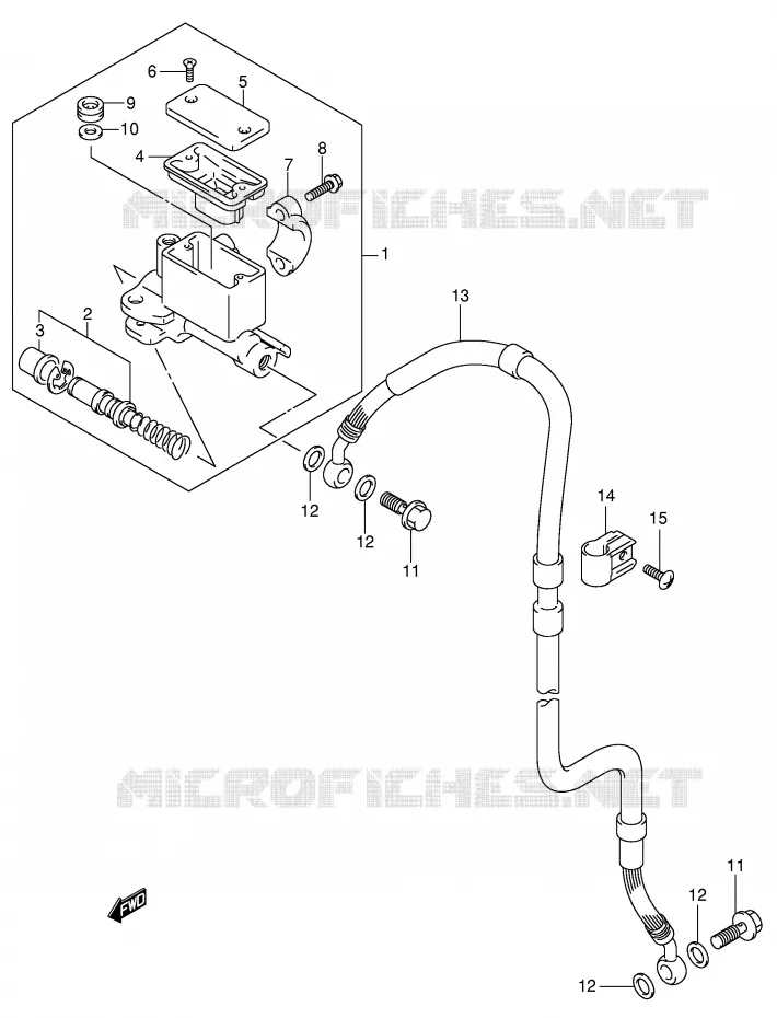 FRONT MASTER CYLINDER Suzuki MOTO 400 DR-Z 2004  DR-Z400SK4(E2)