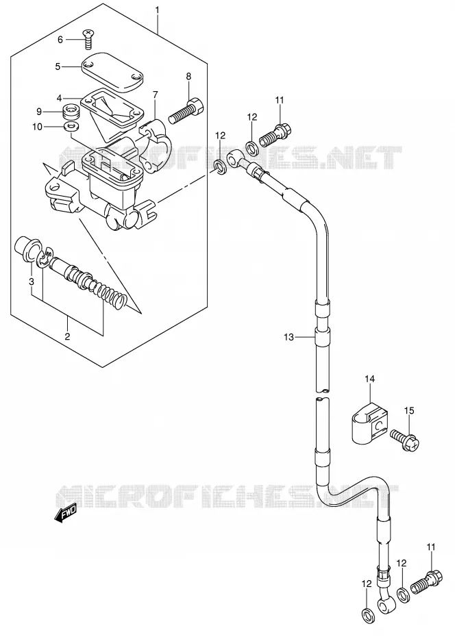 FRONT MASTER CYLINDER Suzuki MOTO 400 DR-Z 2007  DR-Z400EK7(E3/E28)