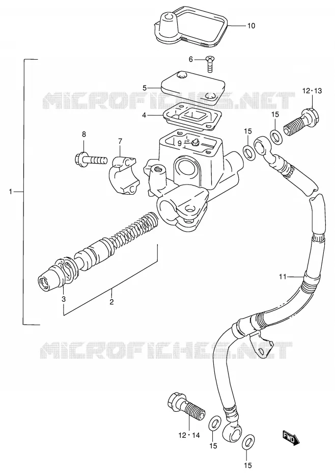 FRONT MASTER CYLINDER Suzuki SCOOTER 100 ADDRESS 1997  AG100V(E71)
