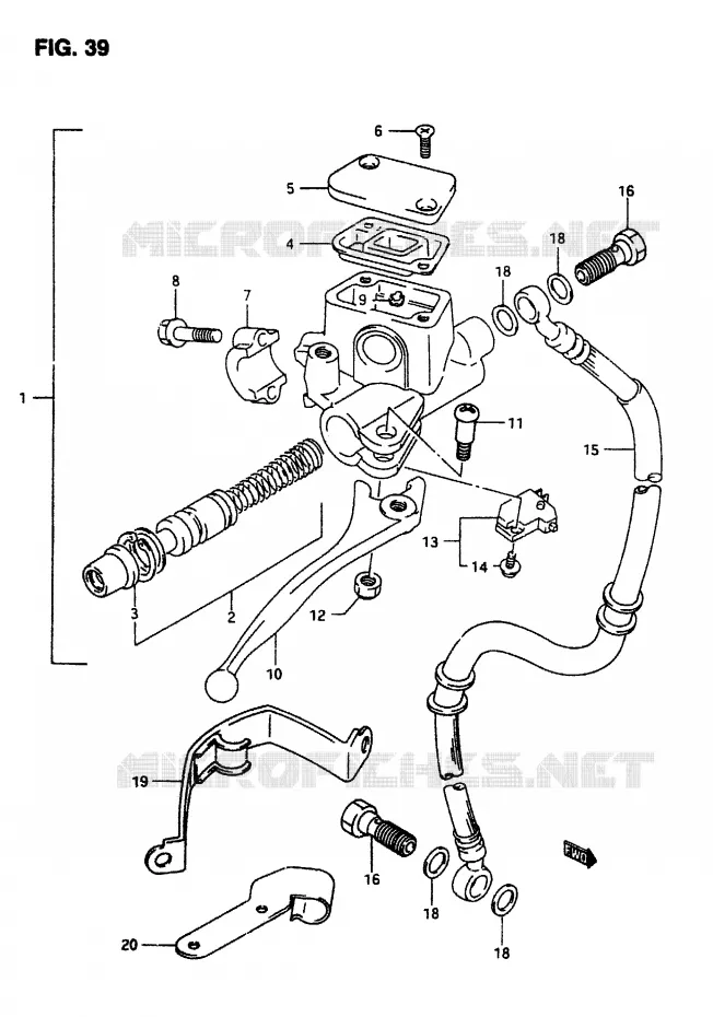 FRONT MASTER CYLINDER Suzuki SCOOTER 50 AP 1997  AP50V(T/7/V)