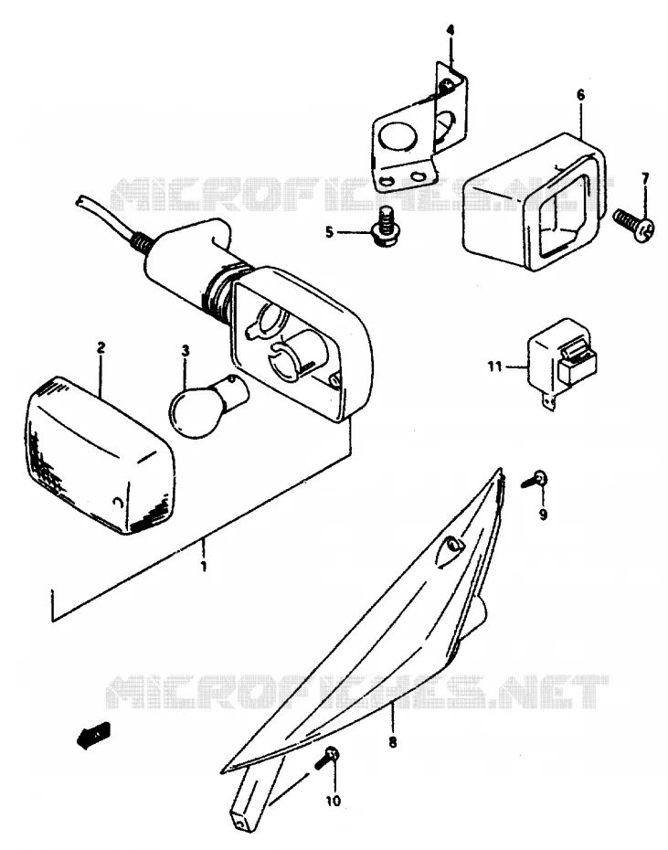 FRONT TURN LAMP (P22) Suzuki SCOOTER 50 AP 1995  AP50S(R/S/T)