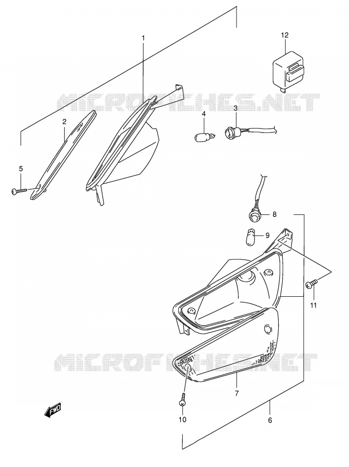 FRONT TURN LAMP Suzuki SCOOTER 125 BURGMAN 2000  AN125Y(E2)