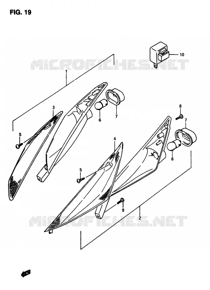 FRONT TURN LAMP Suzuki SCOOTER 50 AP 1997  AP50V(T/7/V)