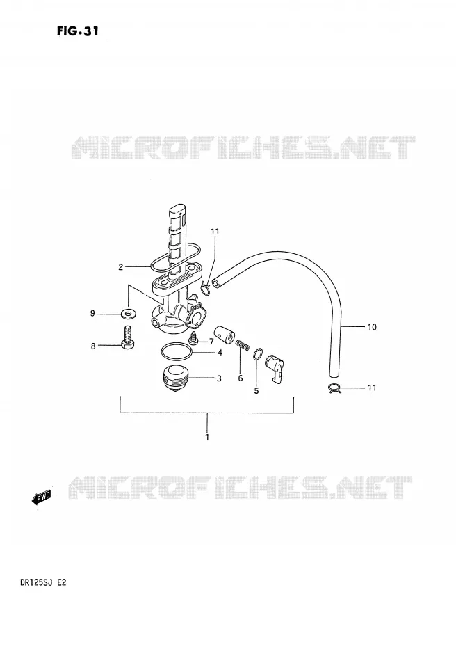 FUEL COCK Suzuki MOTO 125 DR 1988  DR125SJ(E2)