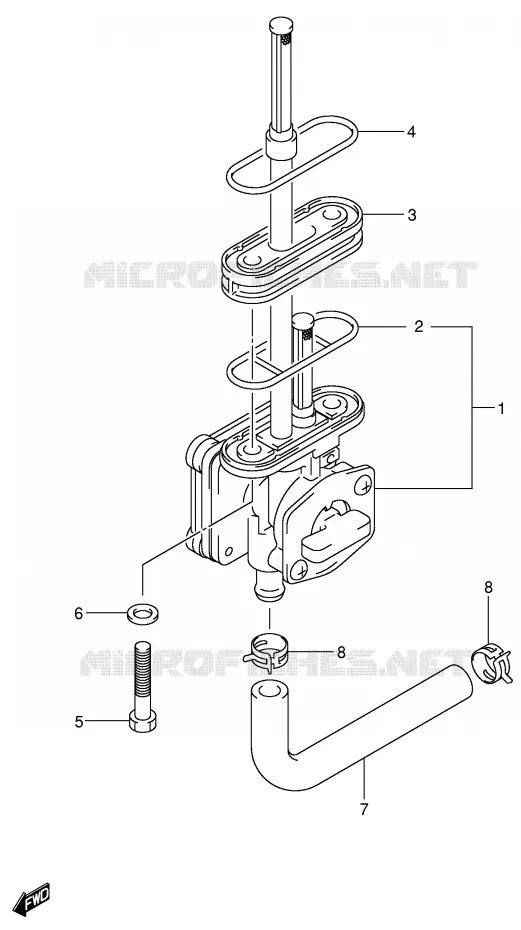 FUEL COCK Suzuki MOTO 400 DR-Z 2004  DR-Z400SK4(E3/E28)