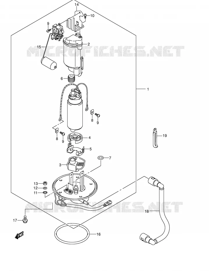 FUEL PUMP Suzuki MOTO 650 V-STROM 2005  DL650K5(E2)