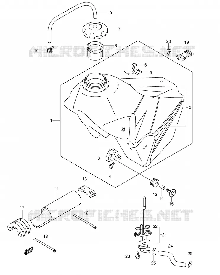 FUEL TANK (MODEL K5) Suzuki MOTO 400 DR-Z 2006  DR-Z400EK6(E1)