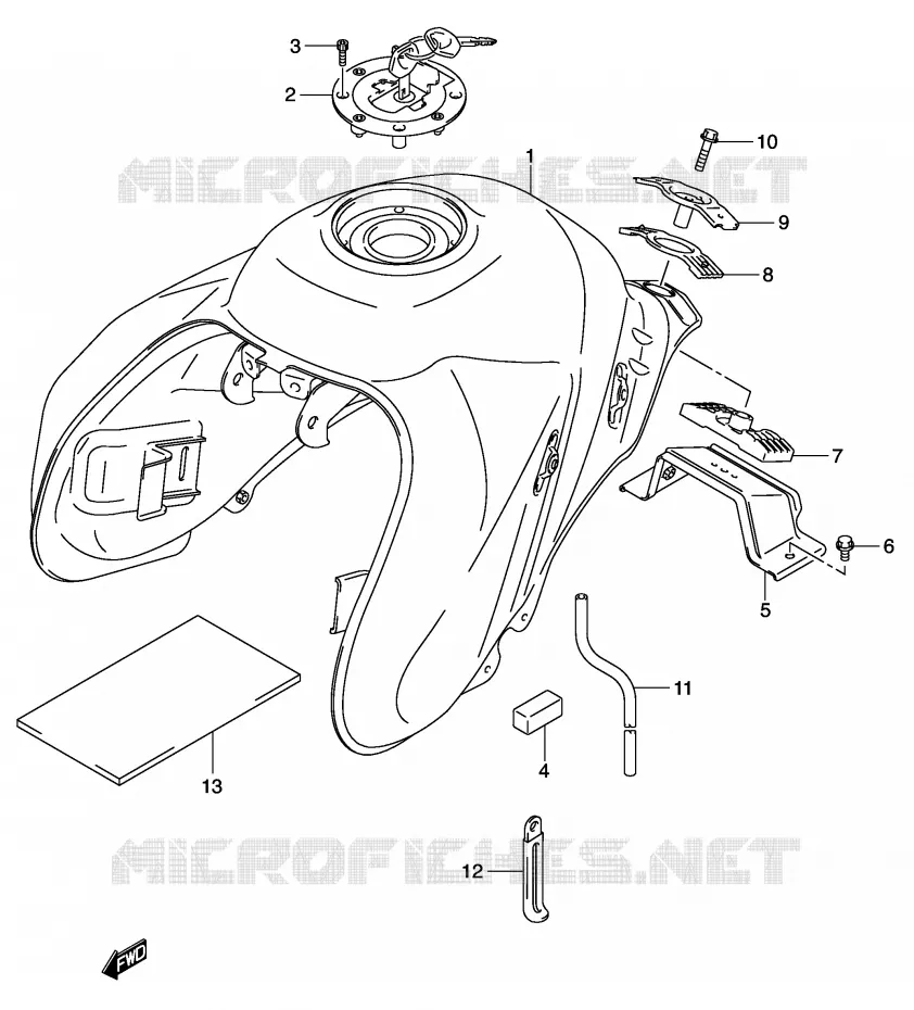 FUEL TANK Suzuki MOTO 1000 V-STROM 2002  DL1000K2(E2)