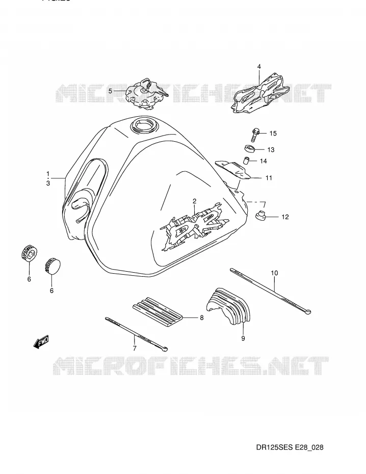 FUEL TANK Suzuki MOTO 125 DR 1994  DR125SER(E28)