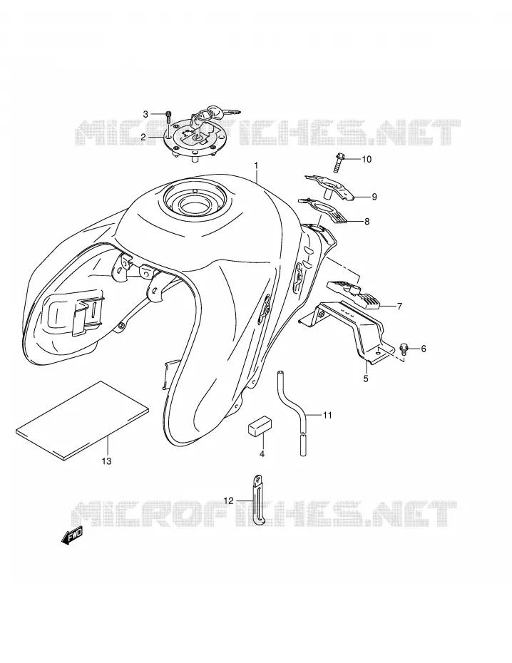 FUEL TANK Suzuki MOTO 650 V-STROM 2005  DL650U3K5(E2)