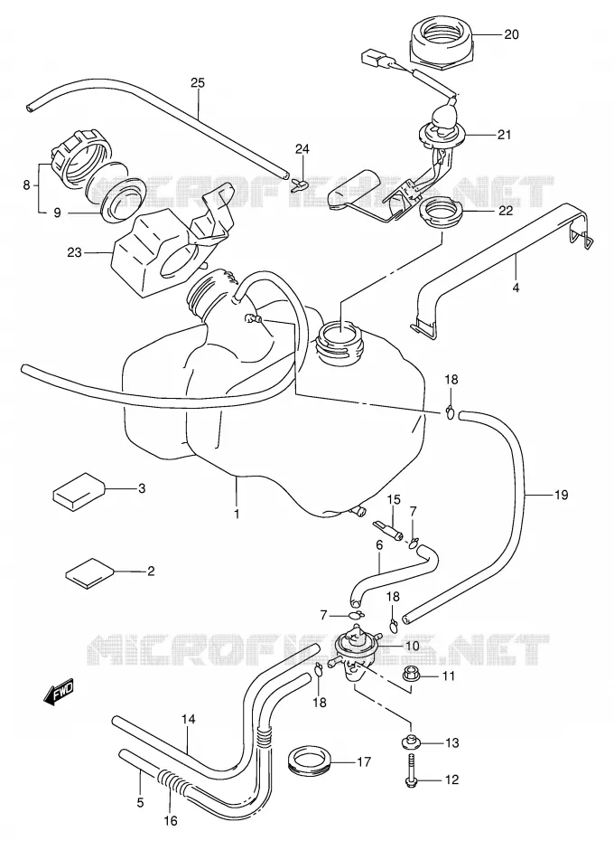 FUEL TANK Suzuki SCOOTER 100 ADDRESS 1993  AG100P(E71)