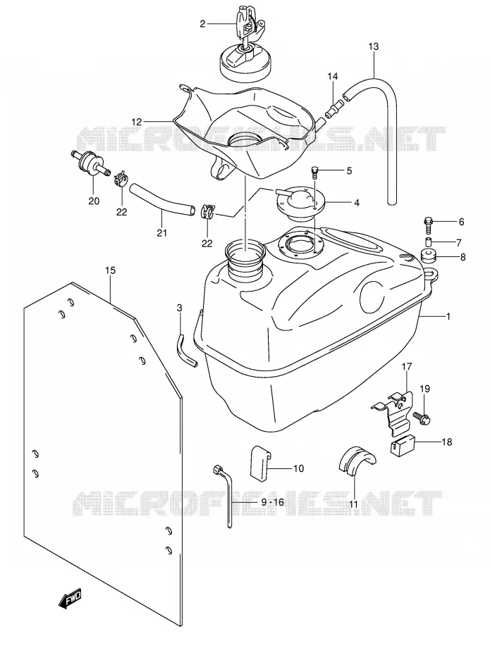 FUEL TANK Suzuki SCOOTER 400 BURGMAN 2003  AN400K3(E2)