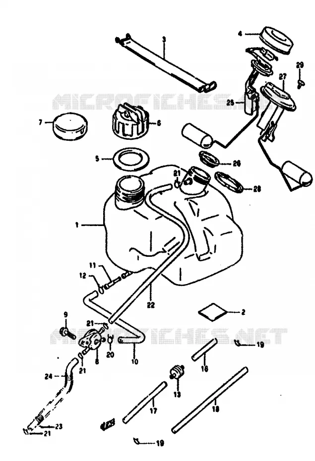 FUEL TANK Suzuki SCOOTER 50 ADDRESS 1992  AH50N(N/R)
