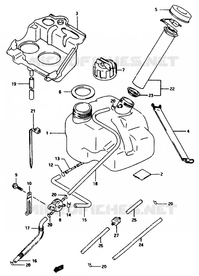 FUEL TANK Suzuki SCOOTER 50 AP 1995  AP50S(R/S/T)