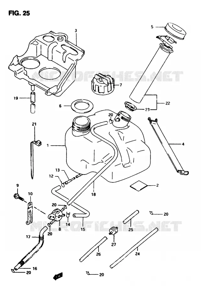 FUEL TANK Suzuki SCOOTER 50 AP 2007  AP50R7(T/7/V)