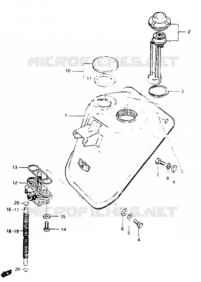FUEL TANK Suzuki SCOOTER 50 CL 1983  CL50D(D)