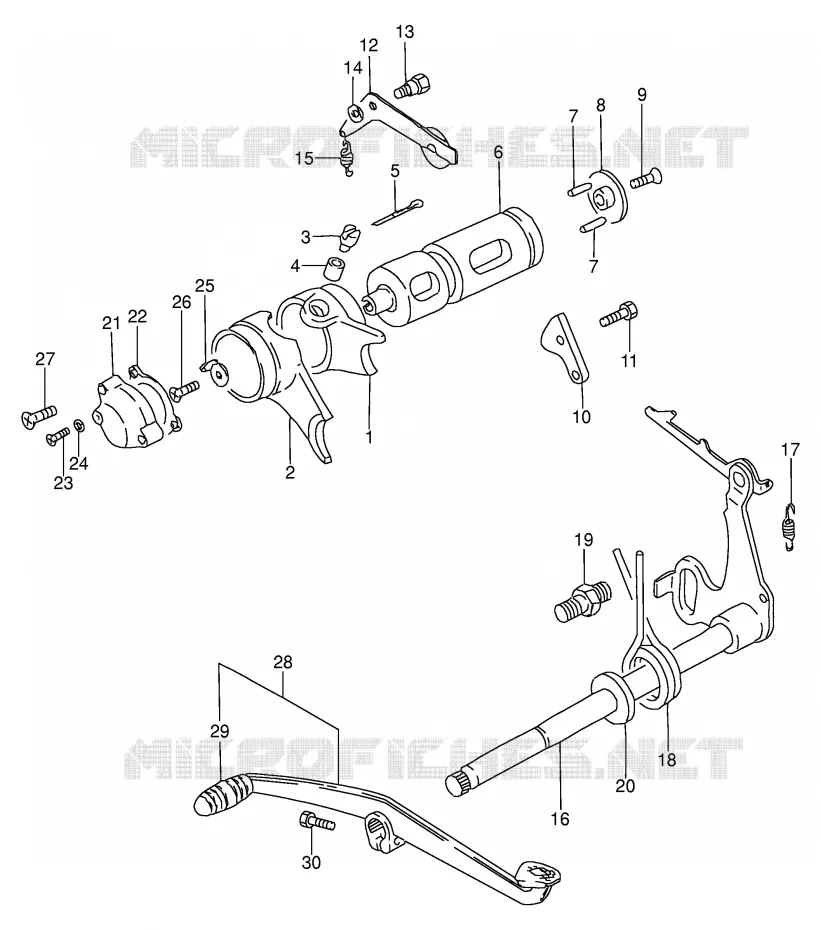 GEAR SHIFTING ASSY Suzuki MOTO 100 AP 1994  AX100R(E94)
