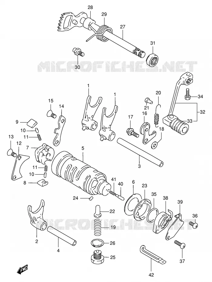 GEAR SHIFTING ASSY Suzuki MOTO 125 DF 2000  DF125EY(E4)