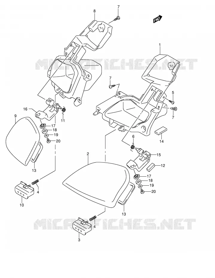 GLOVE BOX (MODEL K4/K5/K6) Suzuki SCOOTER 400 BURGMAN 2005  AN400K5(E2)