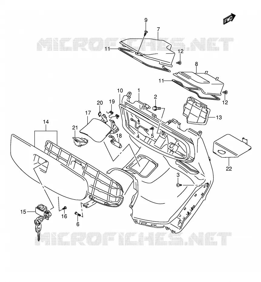 GLOVE BOX Suzuki SCOOTER 400 BURGMAN 2004  AN400K4(E2)