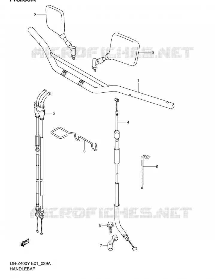 HANDLEBAR (DR-Z400E E24) Suzuki MOTO 400 DR-Z 2002  DR-Z400EK2(E1)