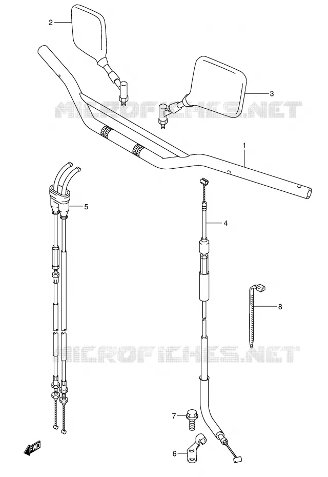HANDLEBAR (E24) Suzuki MOTO 400 DR-Z 2007  DR-Z400EK7(E1)