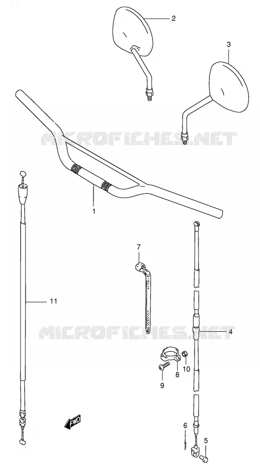 HANDLEBAR (E6) Suzuki MOTO 200 DF 1999  DF200EX(E24)