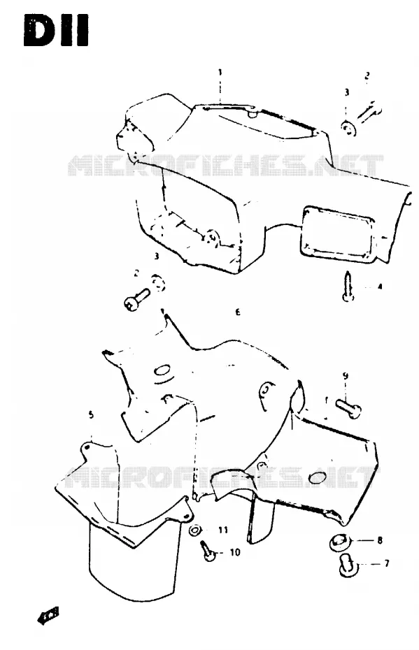 HANDLEBAR FAIRING (CS50GD) Suzuki SCOOTER 50 CS 1983  CS50DD(Z/D)