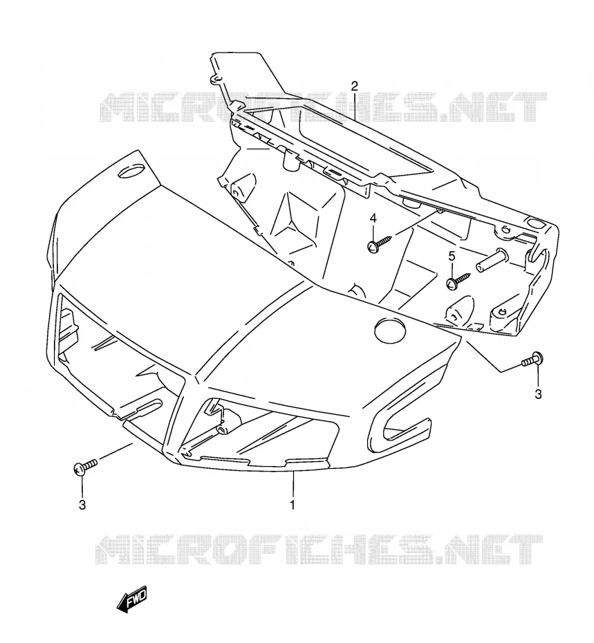 HANDLEBAR FAIRING (E1,P37) Suzuki SCOOTER 50 AE 1990  AE50L(E1)