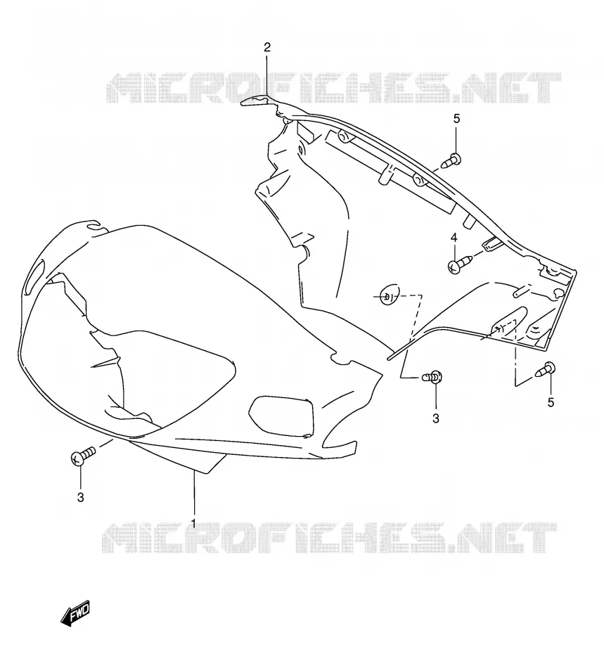 HANDLEBAR FAIRING Suzuki SCOOTER 125 BURGMAN 1997  AN125UV(E2)