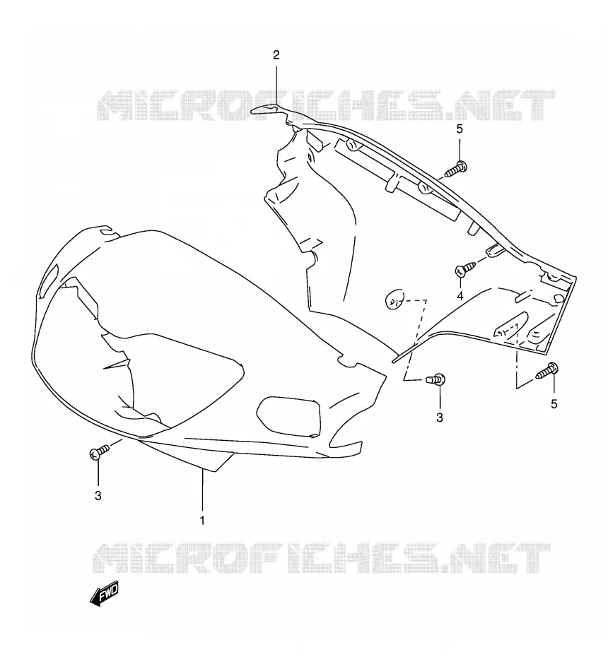 HANDLEBAR FAIRING Suzuki SCOOTER 150 BURGMAN 2000  AN150Y(E34)