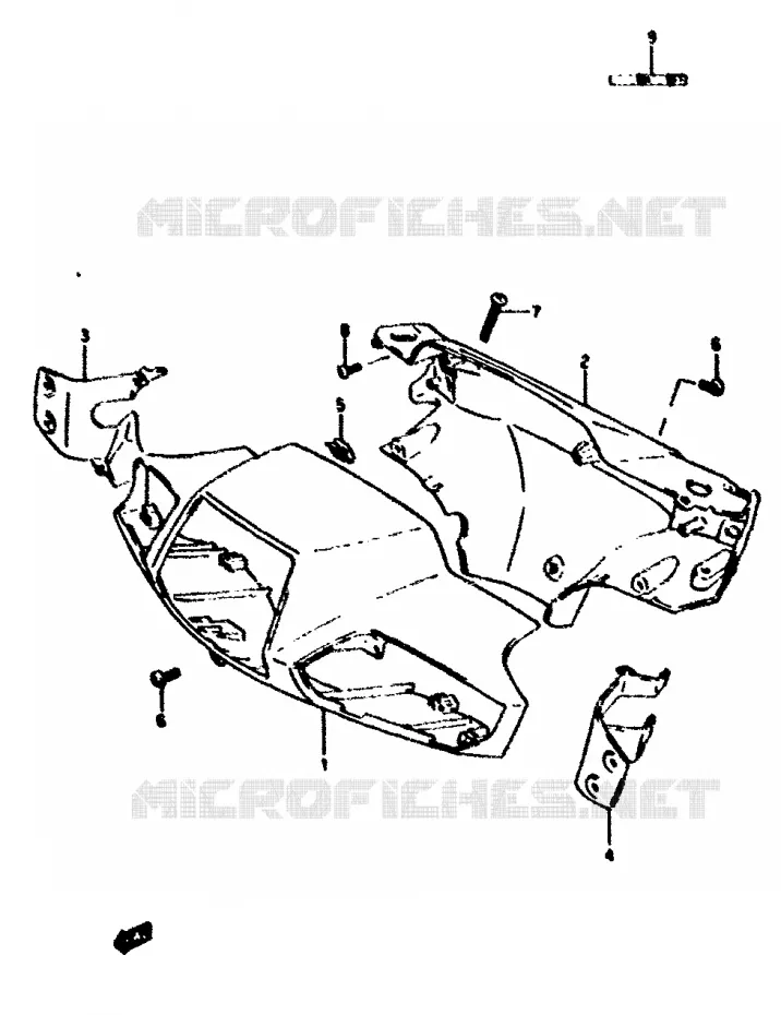HANDLEBAR FAIRING Suzuki SCOOTER 50 ADDRESS 1992  AH50N(N/R)