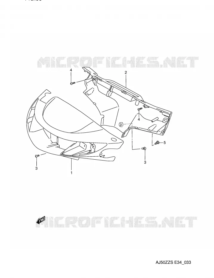 HANDLEBAR FAIRING Suzuki SCOOTER 50 AJ 1995  AJ50ZZS(E34)