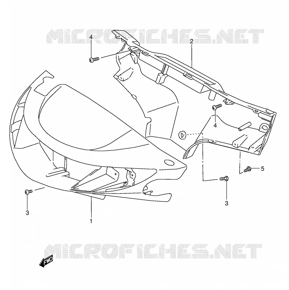 HANDLEBAR FAIRING Suzuki SCOOTER 50 AJ 1996  AJ50T(E29)