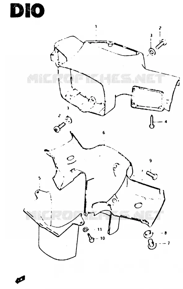 HANDLEBAR FAIRING Suzuki SCOOTER 80 CS 1982  CS50Z(Z/D)
