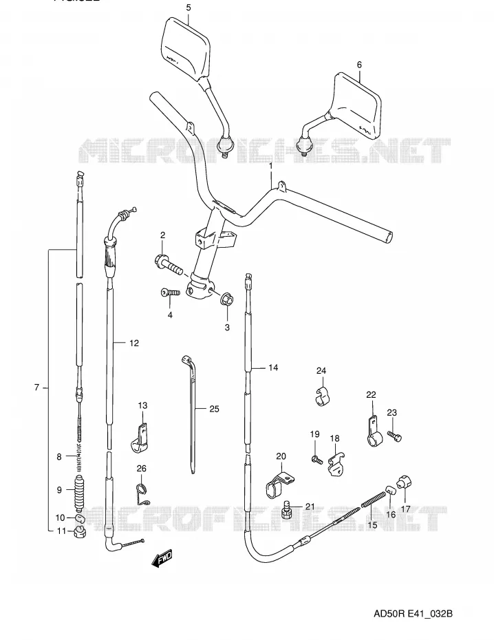 HANDLEBAR (MODEL M/R) Suzuki SCOOTER 50 AD 1991  AD50WM(E41)