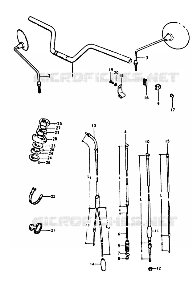 HANDLEBAR Suzuki MOTO 100 A100 1992  A100N(K/L/M/N/4)