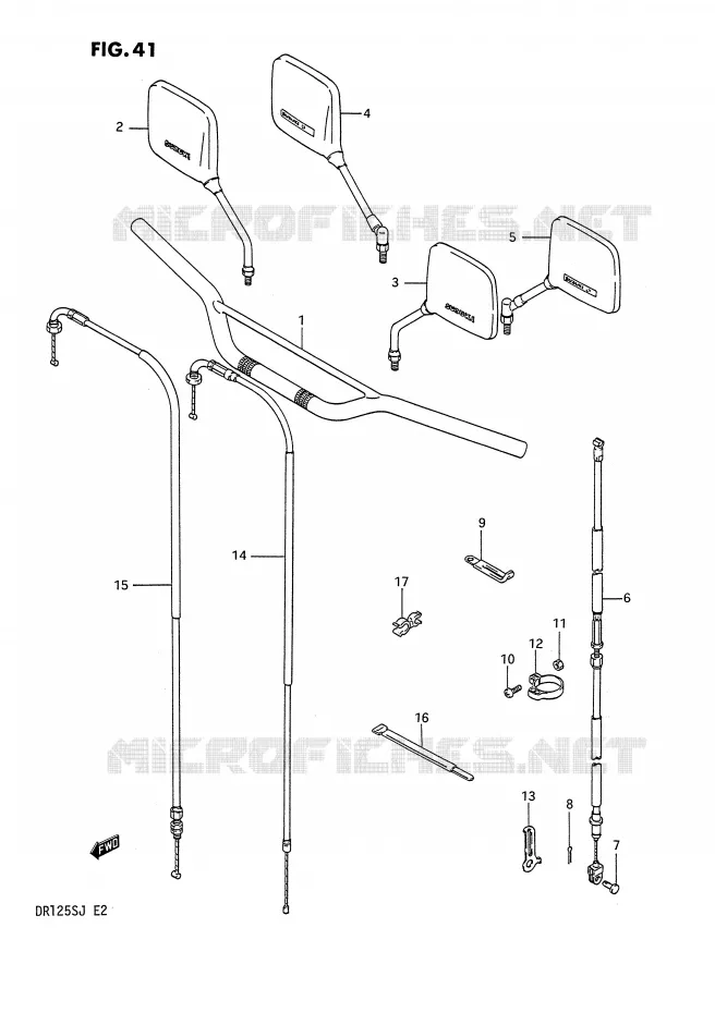 HANDLEBAR Suzuki MOTO 125 DR 1988  DR125SJ(E2)