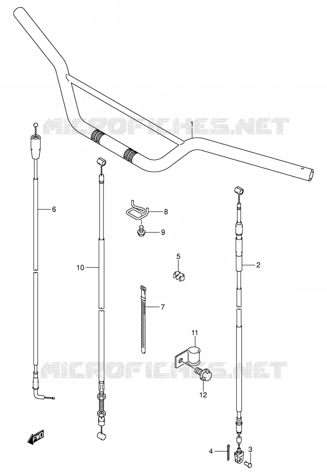HANDLEBAR Suzuki MOTO 125 DR-Z 2007  DR-Z125K7(E3/E28)