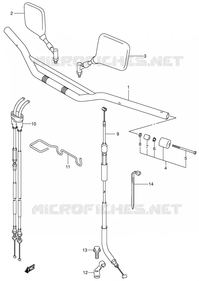 HANDLEBAR Suzuki MOTO 400 DR-Z 2004  DR-Z400SK4(E2)
