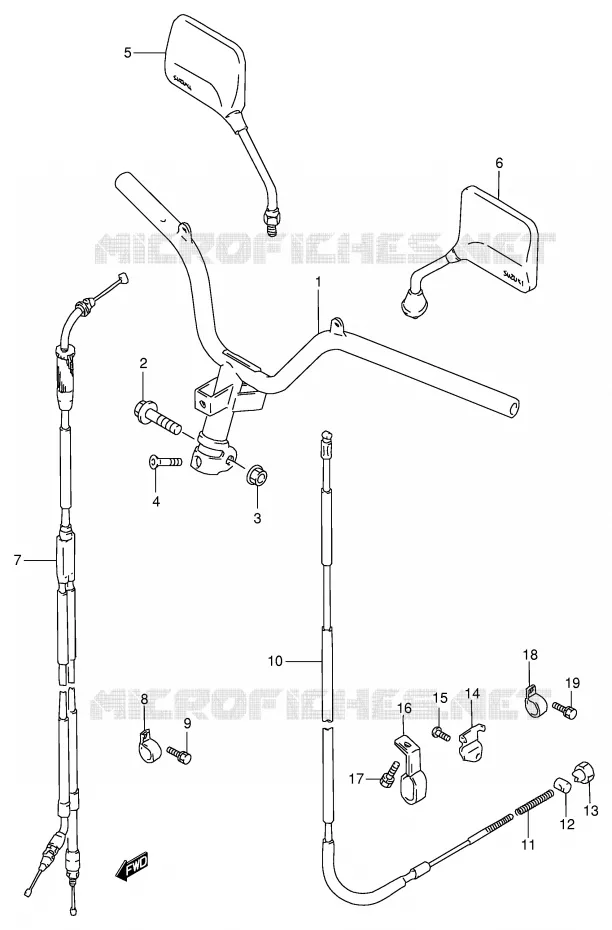 HANDLEBAR Suzuki SCOOTER 100 ADDRESS 1991  AG100M(E71)