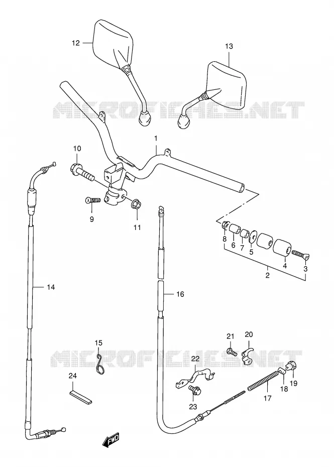 HANDLEBAR Suzuki SCOOTER 150 BURGMAN 1997  AN150V(E34)